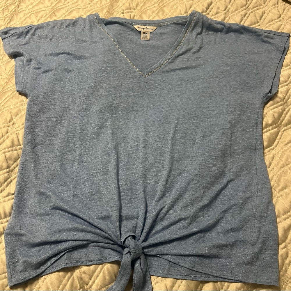 Tommy bahama women’s blue top v neck